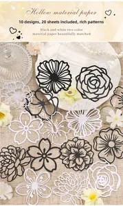 Dettaglio ravvicinato di carta traforata con motivi floreali per scrapbooking fai-da-te