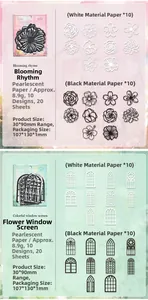 Vista macro degli adesivi a farfalla in carta perlata per decorazioni scrapbooking vintage