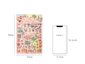 Detailed 19x13cm Journey to the West 3D stickers with 3PCS cartoon scene character sheets