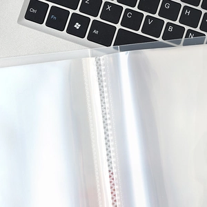 High transparency PP large capacity sticker storage binder with wavy hot-pressed edge seal