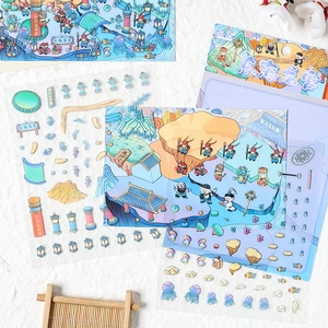 3D Journey to the West stickers set with Dragon Palace theme and mythical characters
