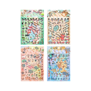3D Journey to the West miniature scene stickers featuring four classic Chinese myth themes