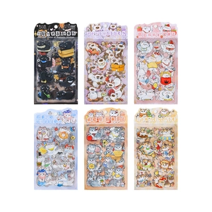Lot de 6 autocollants de chats mignons pour agendas et coques de téléphone, 40 pièces
