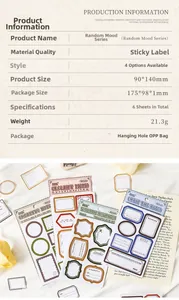 Detailopname van waterbestendige PET-stickers voor journaling met bloemige decoraties