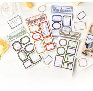 Detail van vintage frame memo stickers en papier set voor scrapbooking decor