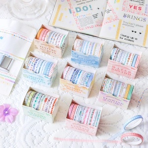 Washi Tape Masking Tape Gentle Tones Floral Grid Pattern For Journaling Scrapbooking DIY Crafts Aesthetic Decoration