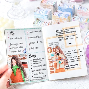 Pastel aesthetic washi tape and sticker set for creative journaling decoration