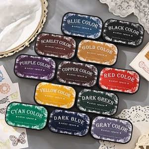12-color high-density water-based ink pad set for scrapbooking and DIY stamping projects