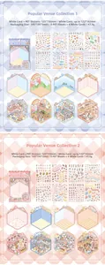 Macro view of 3D miniature scene stickers showing PET textures and layered aquarium detail