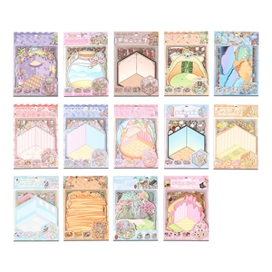 Set of 14 themed 3D landscape stickers featuring panda and garden illustrations
