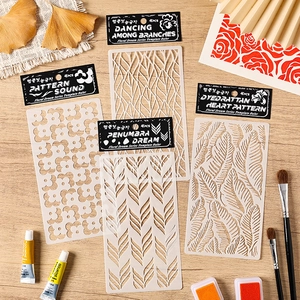 Set Stencil per Pittura Intagliati PET Modelli Riutilizzabili Fiori Foglie Per DIY Scrapbooking Arte Disegno Diario Decor