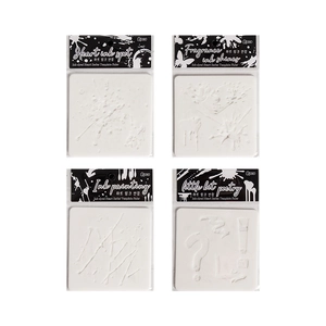 Ink-dyed Heart Series 6-piece white PET painting template set with splash patterns