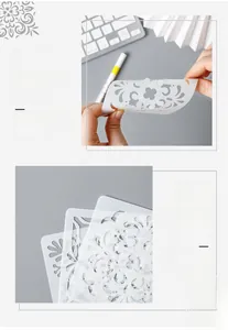 Flexible PET mandala stencil for DIY painting with safe rounded edges and soft texture