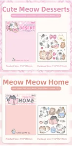 Detail showing dimension and texture of 3D epoxy cat stickers for phone DIY