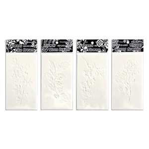 Set di quattro stencil floreali in PET con vari motivi floreali per il disegno artistico