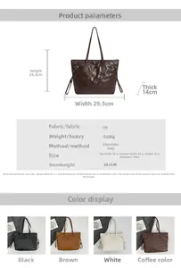 Specifiche tecniche dettagliate con dimensioni e colori per la borsa shopper in rilievo