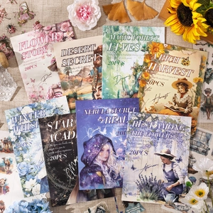 Large Vintage Sticker Book Scrapbooking Material For Journaling DIY Arts Crafts Botanical Space Magic Academy Deco Stickers