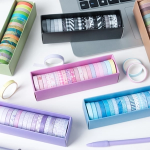 Σετ 20 ταινίες washi με διάφορα ριγέ σχέδια για DIY scrapbooking και ημερολόγια χειρός
