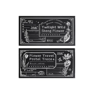 Vintage floral wooden stamps set featuring botanical designs for DIY scrapbooking and journals
