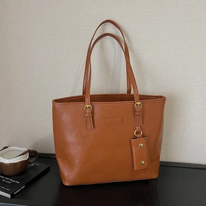 Sac Cabas Gaufré Cœur Cuir PU Grande Capacité Sac À Main Avec Petite Pochette Pour Femmes Navette Chic Décontracté Mode