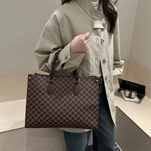 Sac cabas à monogramme tendance grande capacité pour les besoins quotidiens des femmes