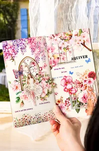 Close-up of floral and girl themed PET stickers for journaling and DIY crafts
