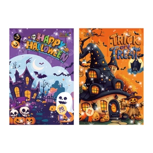 Halloween Castle sticker set with 20 pieces featuring ghosts and spooky castle designs