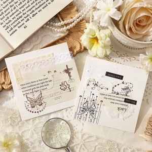 Cartes de scrapbooking papillon vintage avec dentelle et motifs en papier rétro chic