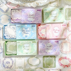 Vintage European Hollow Frame Material Paper For DIY Scrapbooking Journaling Decorative Floral Border Decorative Paper