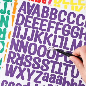 Autocollants de lettres anglaises A4 colorés pour scrapbooking et décoration DIY