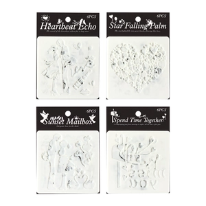 DIY painting stencil kit featuring romantic heart and star patterns in 4 assorted packs
