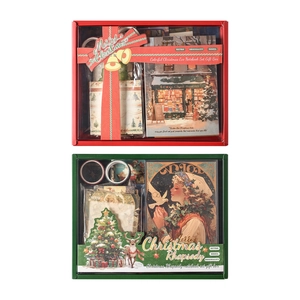 Coffret papeterie de Noël avec carnets thématiques et rubans washi décoratifs