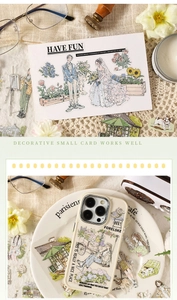 Artistic hand-drawn illustration phone case with retro lifestyle aesthetic and quotes