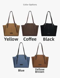 Detaillierter Vergleich von Vintage-Einkaufstaschen in Gelb, Kaffee, Schwarz, Blau und Braun