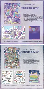 Specifiche dettagliate dei set di adesivi PET Forbidden Love e Infinite Abyss