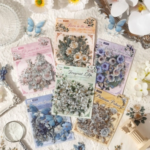 Retro Romantic Floral PET Waterproof Decorative Stickers Hollow Vine Design Rose Lily Butterfly For Scrapbooking Journaling