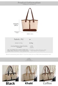 Size guide for French vintage tote bag with dimensions and technical specifications