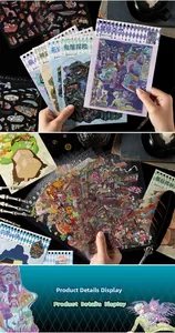 Detail of 3D scrapbooking stickers featuring Haunted House and Forbidden Love themes