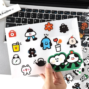 Cute cartoon animal graffiti stickers for DIY planners and phone case decoration