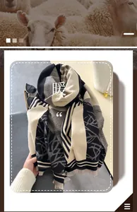 Detailed view of plaid tassel scarf showing dense knit fabric and soft cashmere texture