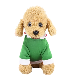 Détail du sweat à capuche vert pour chien avec col et poignets blancs contrastés