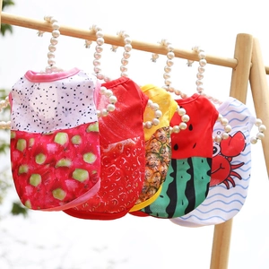 Chaleco de Malla Transpirable de Verano para Perros Ropa para Gatos Impresión de Frutas 3D Camiseta sin Mangas para Cachorros Perros Pequeños Medianos