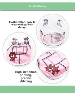 Détails du gilet rose en coton pour chien montrant le tissu doux et les coutures