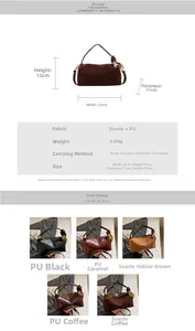 Spécifications de taille pour le sac cylindre vintage avec bandoulière à chaîne dorée
