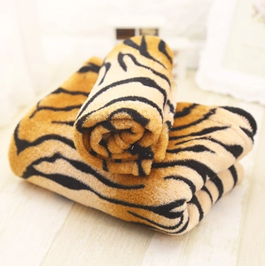 Morbida Coperta in Flanella per Animali Cani Gatti Materassino Caldo Spessorato Motivo Tigre Strisce Arcobaleno Autunno Inverno Cucciolo Gattino Letto Tappetino Asciugamano
