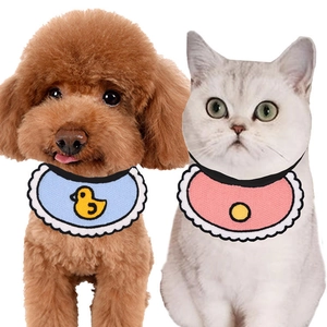 Pet Knitted Bib Saliva Towel Crochet Adjustable Bandana With Cartoon Duck Sushi Patterns For Cats Dogs Daily Photo Props