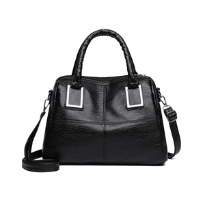 Women Fashion PU Leather Tote Bag Litchi Texture Large Capacity Crossbody Shoulder Bag Adjustable Strap Commuter Handbag