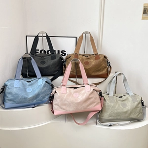 Large travel duffel bag for fitness and weekends in five vintage canvas colors