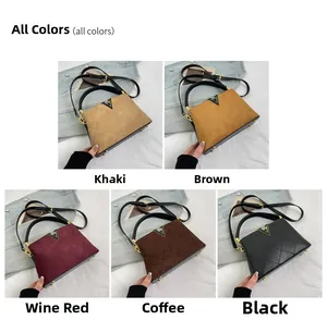 Comparison of textured tote bags in five colors including khaki brown wine red and black
