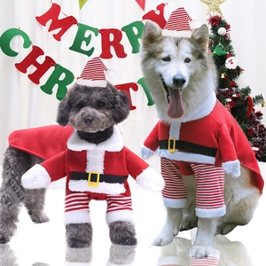 Costume di Natale per animali in 3 pezzi con maglia di Babbo Natale e cappello